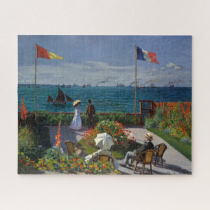 Monet Garden at Sainte-Adresse Painting Jigsaw Puzzle