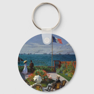 Monet Garden at Sainte-Adresse Painting Keychain