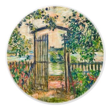 Monet Garden Gate At Vetheuil Ceramic Knob by monetart at Zazzle