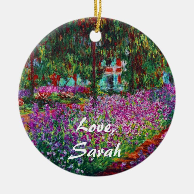 Monet Garden in Giverny Fine Art Ornament (Front)