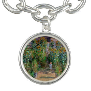 Monet Garden Vetheuil Impressionim Flower Painting Bracelet