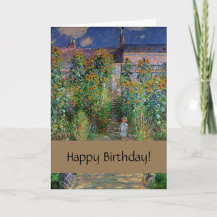 Monet Garden Vetheuil Impressionim Flower Painting Card