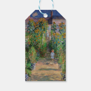 Monet Garden Vetheuil Impressionim Flower Painting Gift Tags