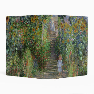 Monet Garden Vetheuil Impressionim Flower Painting Mini Binder