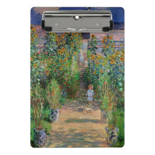 Monet Garden Vetheuil Impressionim Flower Painting Mini Clipboard