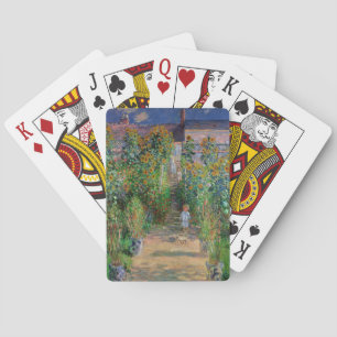 Monet Garden Vetheuil Impressionim Flower Painting Poker Cards