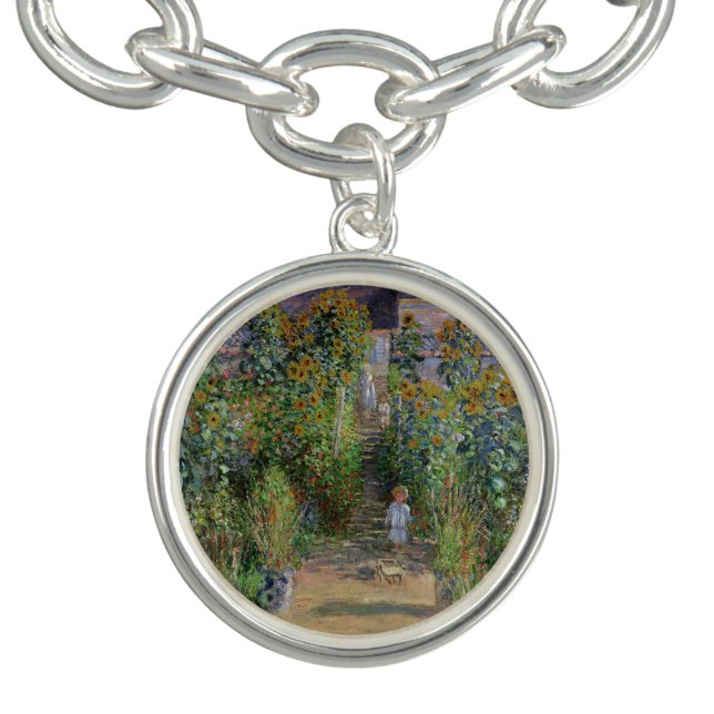 Monet Garden Vetheuil Impressionim Painting Bracelet (Design)