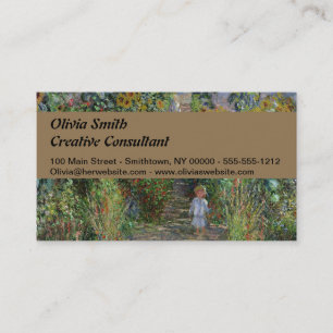 Monet Garden Vetheuil Impressionim Painting Business Card