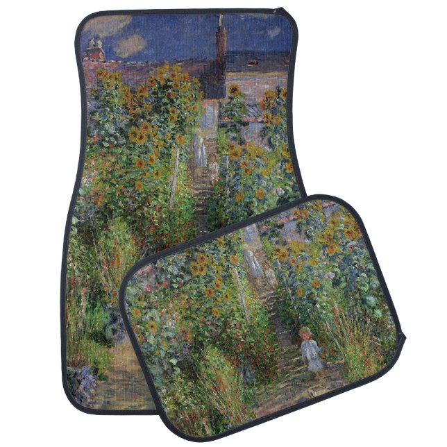 Monet Garden Vetheuil Impressionim Painting Car Floor Mat (Set)