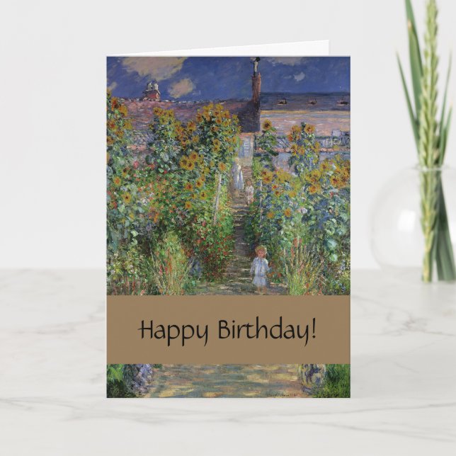 Monet Garden Vetheuil Impressionim Painting Card (Front)