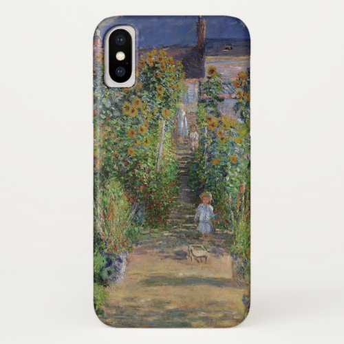 Monet Garden Vetheuil Impressionim Painting iPhone X Case