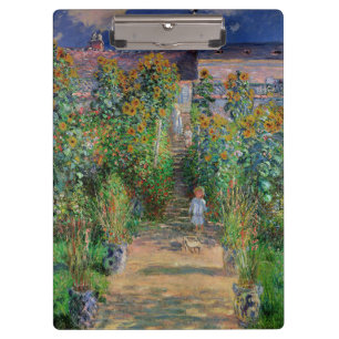 Monet Garden Vetheuil Impressionim Painting Clipboard