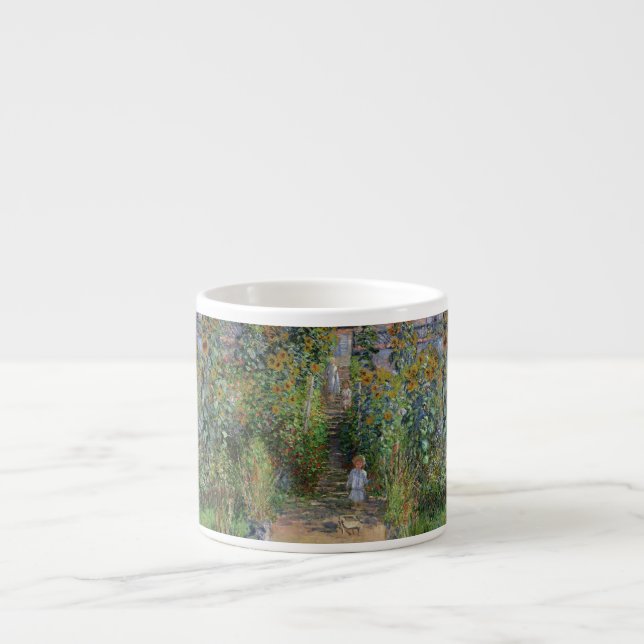 Monet Garden Vetheuil Impressionim Painting Espresso Cup (Front)