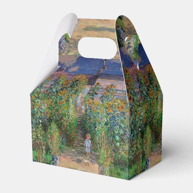Monet Garden Vetheuil Impressionim Painting Favor Boxes (Front Side)