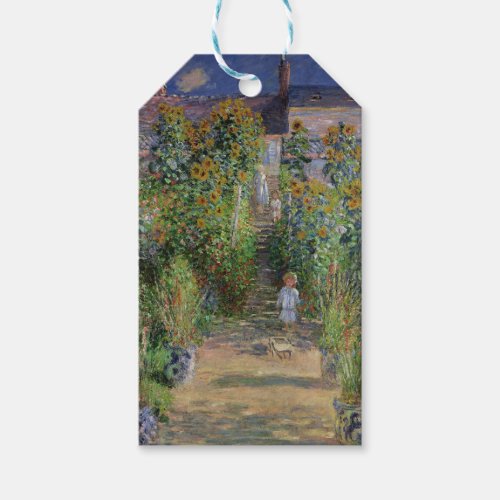 Monet Garden Vetheuil Impressionim Painting Gift Tags