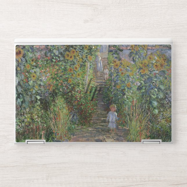 Monet Garden Vetheuil Impressionim Painting HP Laptop Skin (Front)