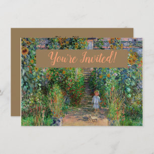 Monet Garden Vetheuil Impressionim Painting Invitation