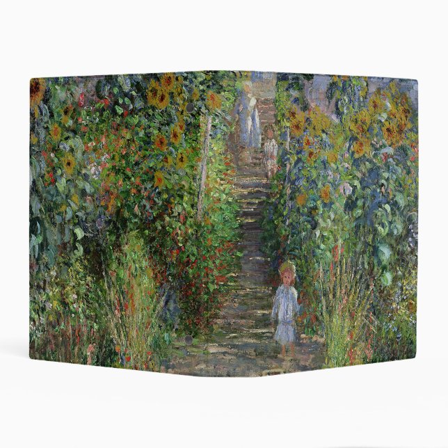 Monet Garden Vetheuil Impressionim Painting Mini Binder (Background)