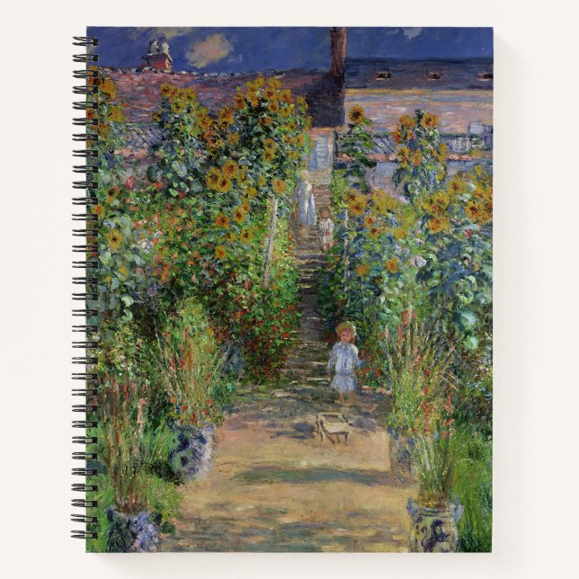 Monet Garden Vetheuil Impressionim Painting Notebook (Front)