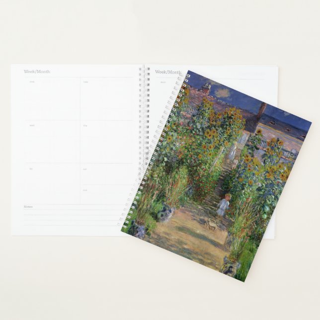 Monet Garden Vetheuil Impressionim Painting Planner (Display)