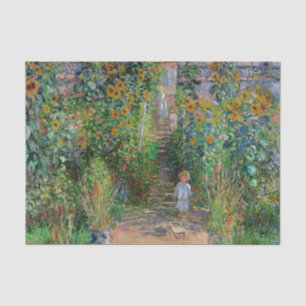 Monet Garden Vetheuil Impressionim Painting Tissue Paper