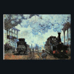 Monet - Gare St. Lazare, Arrival of Train  Poster<br><div class="desc">Claude Monet's popular painting,  Gare St.-Lazare,  Arrival of a Train.</div>