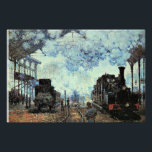 Monet - Gare St. Lazare, Arrival of Train  Poster<br><div class="desc">Claude Monet's popular painting,  Gare St.-Lazare,  Arrival of a Train.</div>