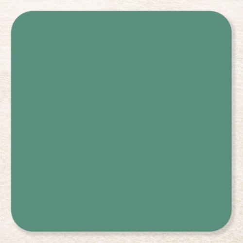Monet green solid color square paper coaster