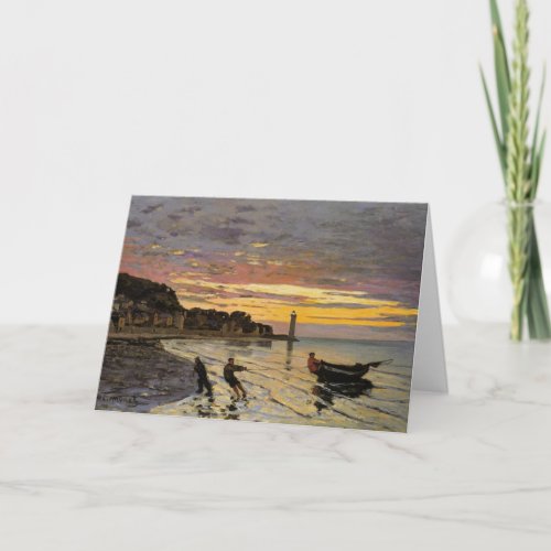 Monet _ Hauling a Boat Ashore fine art Card