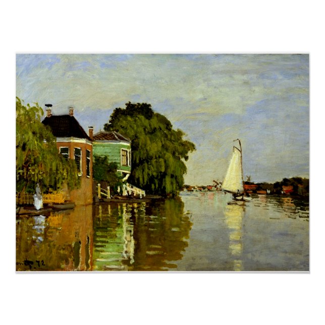 Monet - Houses on the Achterzaan Poster (Front)
