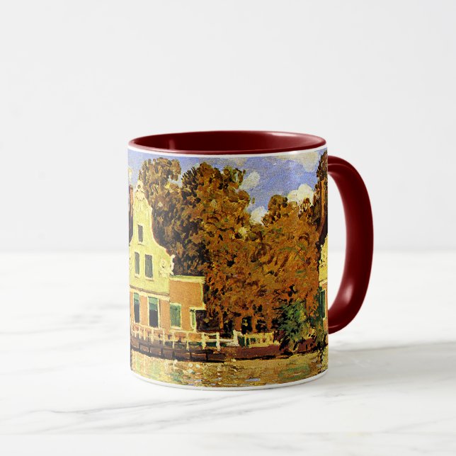 Monet - Houses on the Zaan River at Zaandam, Mug (Front Right)