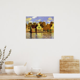 Monet - Houses on the Zaan River at Zaandam, Poster