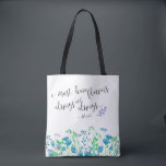 Monet I Must Have Flowers Always Blue Garden Tote Bag<br><div class="desc">Eden-like whimsical blue flower garden inspired by Claude Monet's "I Must Have Flowers Always and Always".  Perfect gift for any special occasion - wedding events,  bridal party,  anniversary,  and birthdays,  and more!</div>