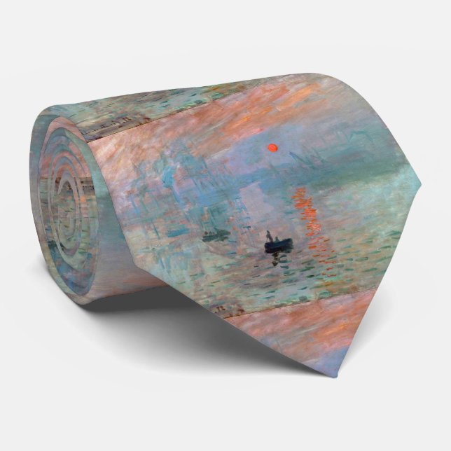 Monet , “ Impression, Sunrise ” ネクタイ Neck Tie (Rolled)