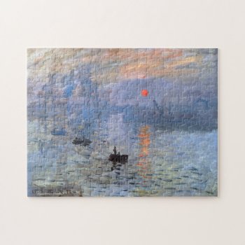 Monet Impression Sunrise Fine Art Jigsaw Puzzle by monetart at Zazzle