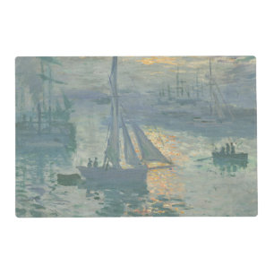 Monet Impression Sunrise Marine Classic Painting Placemat