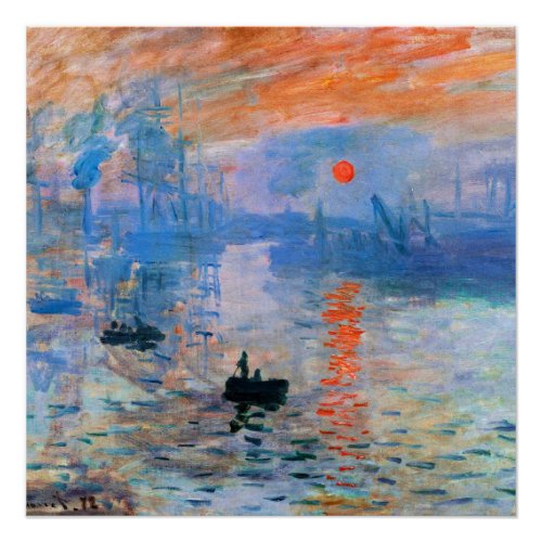 Monet _ Impression Sunrise Poster