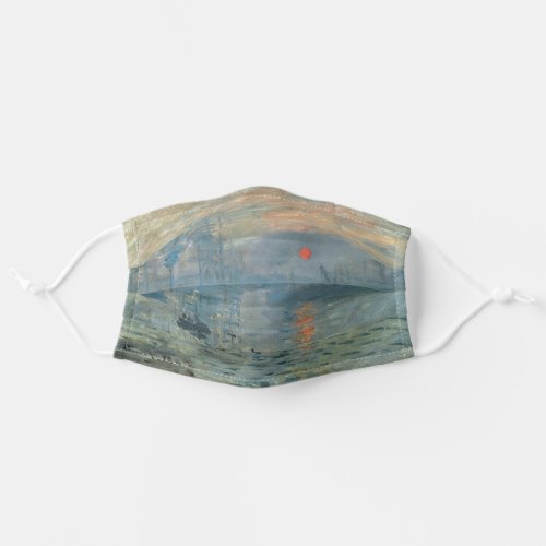 Monet Impression Sunrise Soleil Levant Painting Adult Cloth Face Mask