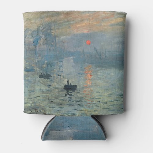 Monet Impression Sunrise Soleil Levant Painting Can Cooler