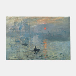 Monet Impression Sunrise Soleil Levant Painting Doormat