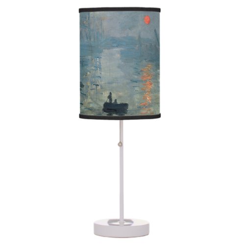 Monet Impression Sunrise Soleil Levant Painting Table Lamp
