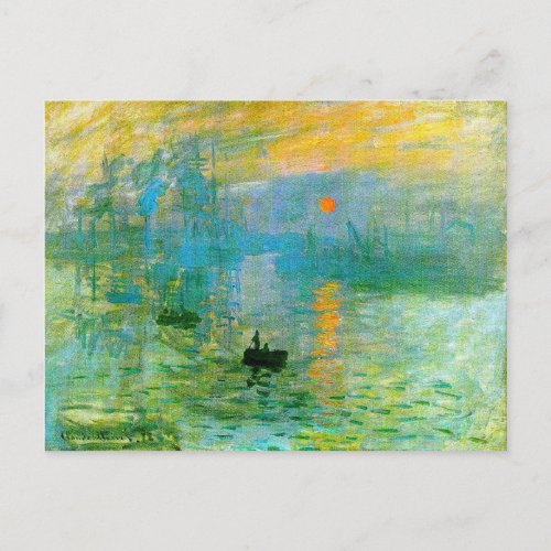 Monet Impressionism Sunrise Postcard