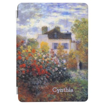 Monet In The Corner Of The Garden With Dahlias Ipad Air Cover by monetart at Zazzle
