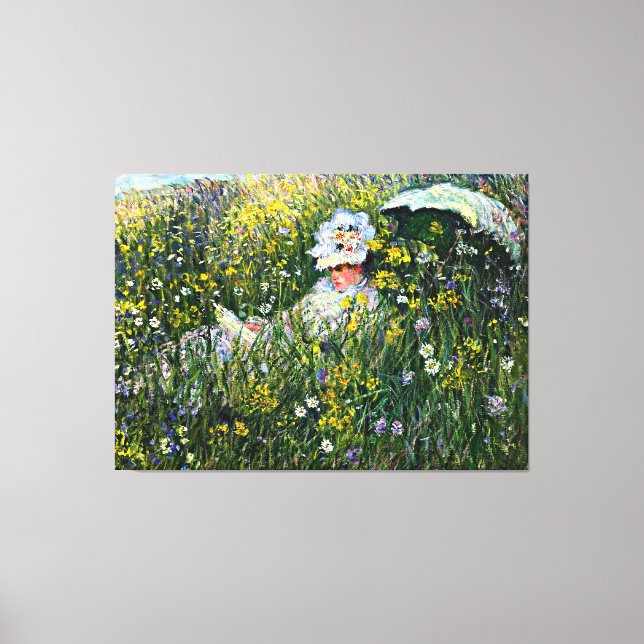 Monet - In the Meadow Canvas Print (Front)