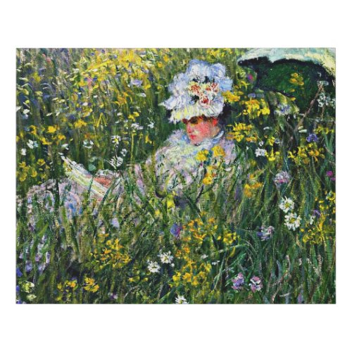 Monet _ In the Meadow Faux Canvas Print