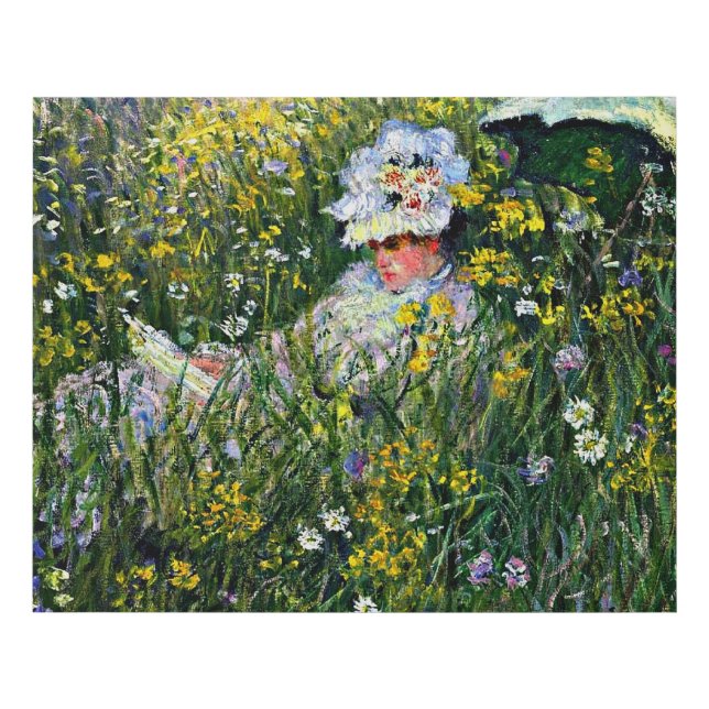 Monet - In the Meadow Faux Canvas Print (Front)