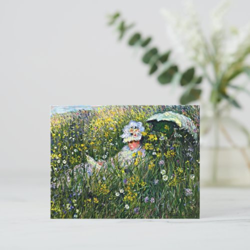 Monet _ In the Meadow Postcard