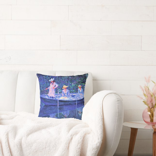 Monet - In the Norvegienne Throw Pillow (Couch)