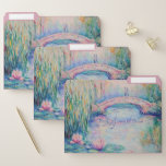 Monet Inspired Bridge You Are Loved File Folders<br><div class="desc">This set of 3 customizable file folders with a Monet Inspired image of a Bridge, Couple and Lilly Pads with the saying, "You Are Loved" is a part of The Inspirational Impressionism Empowerment Collection which offers a stunning assortment of inspirational and motivational prints that will transform any space into a...</div>