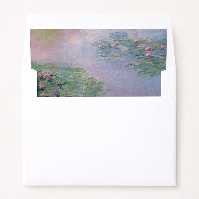 Monet Inspired Water Lilies Wedding Envelope Liner (Creator Uploaded)